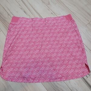 Cypress Club Pink Dot Print Athletic Skort with Built-In Shorts XL